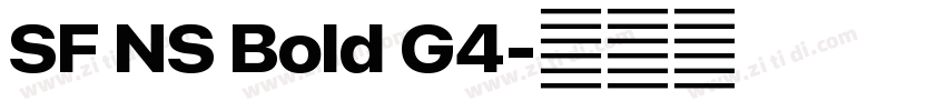 SF NS Bold G4字体转换